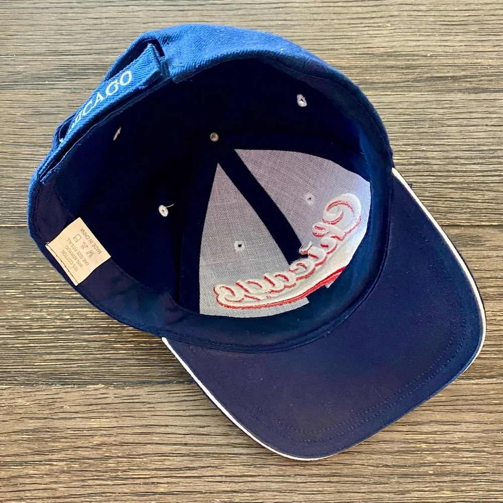 Chicago Hat Baseball Cap Adjustable One Size Blue City Illinois Embroidered